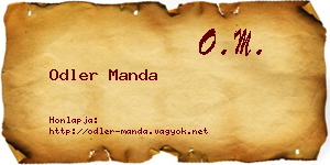 Odler Manda névjegykártya